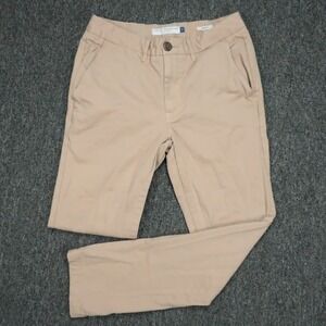 Peter Manning Pants Mens 30x29 Khaki‎ Tan Chino Slim Cotton Trouser